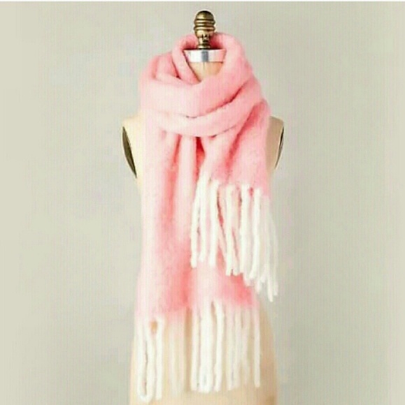 ❤HP New Anthropologie Scarf Pink Winter Scarf Erfurt Pink Scarf New - Picture 8 of 8